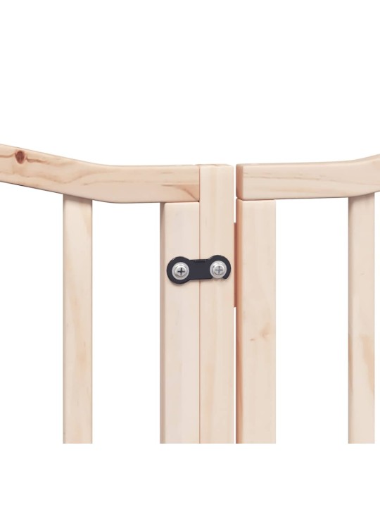 Kokkupandav koeravärav uksega, 15 paneeli, 750 cm, paplipuit
