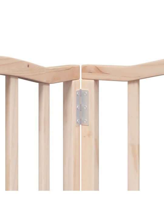 Kokkupandav koeravärav uksega, 15 paneeli, 750 cm, paplipuit