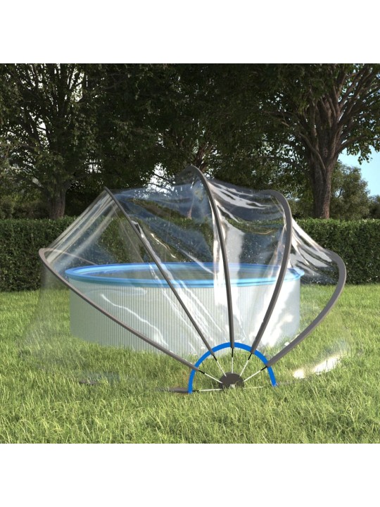 Basseinikuppel, ümar, 406 x 203 cm, pvc