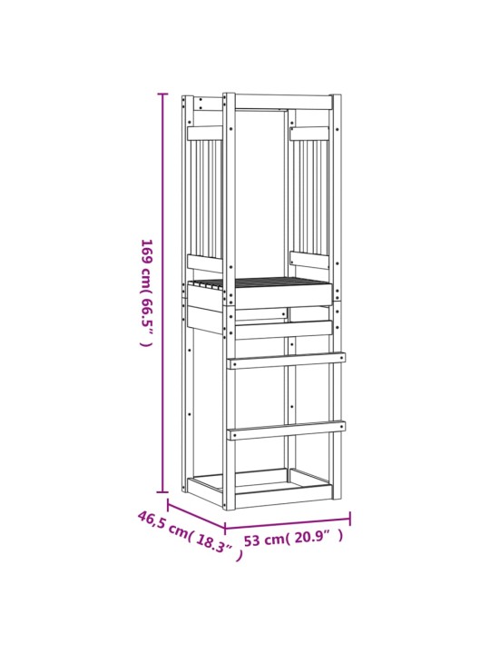 Mängutorn, 53 x 46,5 x 169 cm, immutatud männipuit