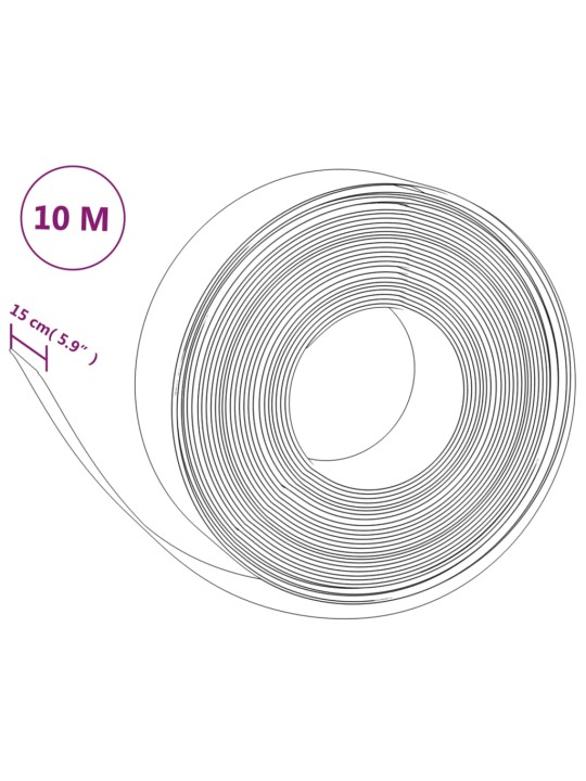 Aiapiirded 2 tk, hall, 10 m, 15 cm, polüetüleen