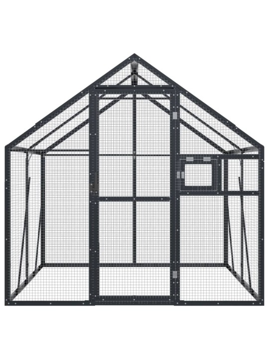 Linnumaja, antratsiit, 1,79x2x1,85 m alumiinium