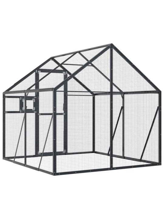 Linnumaja, antratsiit, 1,79x2x1,85 m alumiinium