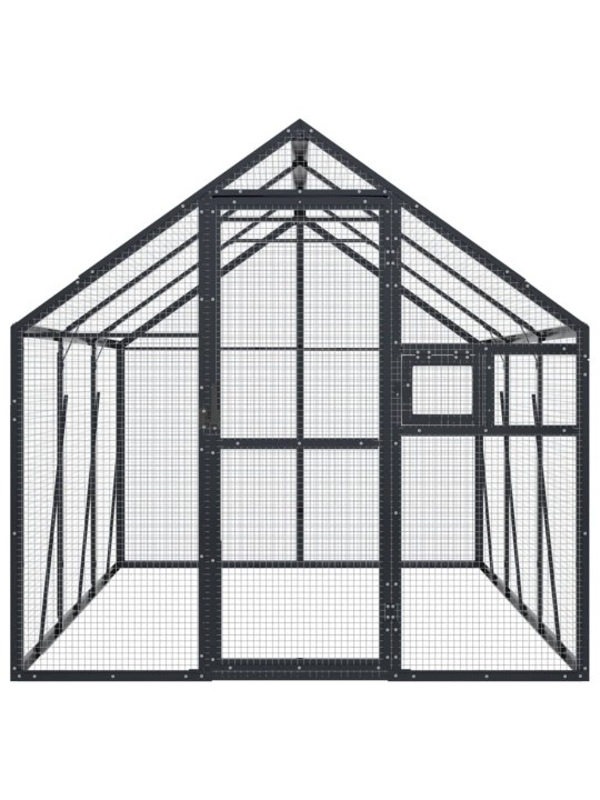 Linnumaja, antratsiit, 1,79x3x1,85 m alumiinium