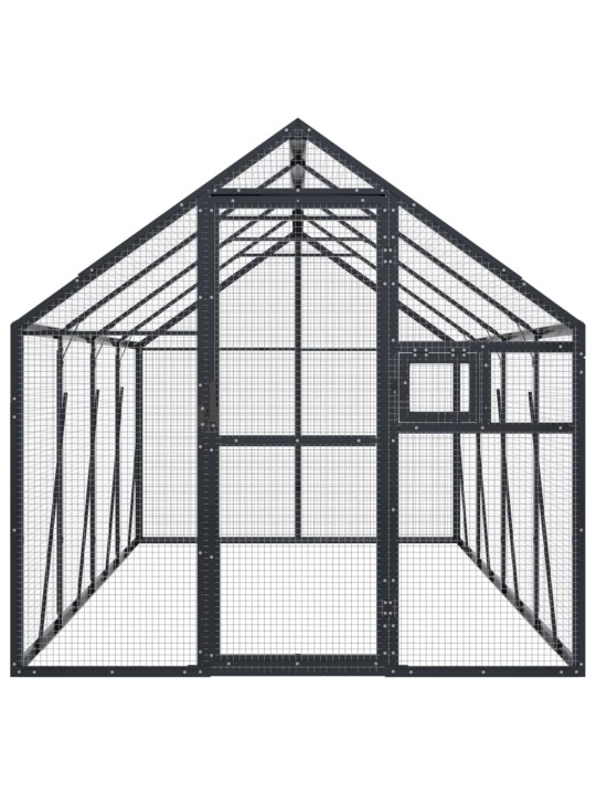 Linnumaja, antratsiit, 1,79x4x1,85 m alumiinium