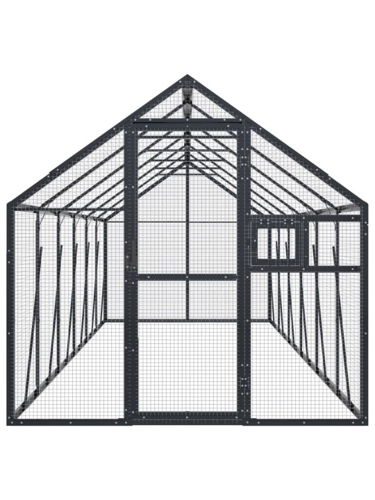 Linnumaja, antratsiit, 1,79x6x1,85 m alumiinium