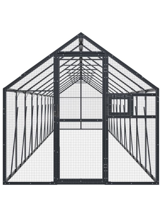 Linnumaja, antratsiit, 1,79x10x1,85 m alumiinium