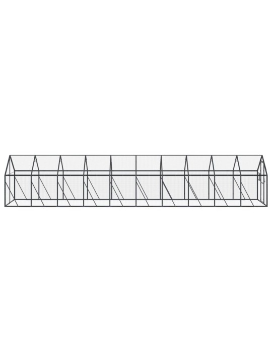 Linnumaja, antratsiit, 1,79x10x1,85 m alumiinium