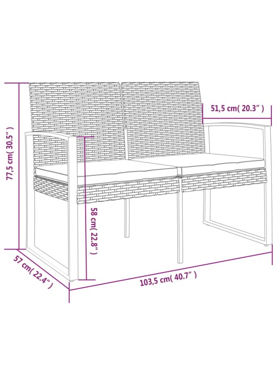 2-kohaline aiapink patjadega, pruun, pp-rotang