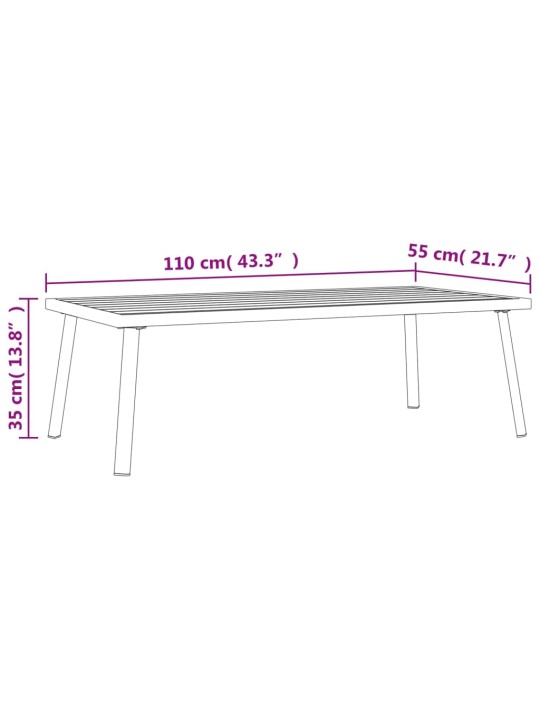 Aia kohvilaud, antratsiithall, 110 x 55 x 35 cm, teras