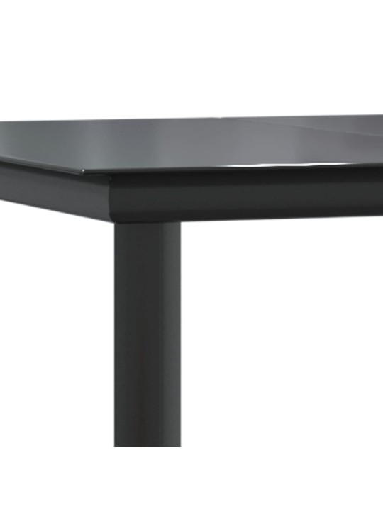 5-osaline aiamööbli komplekt, must, pvc-rotang