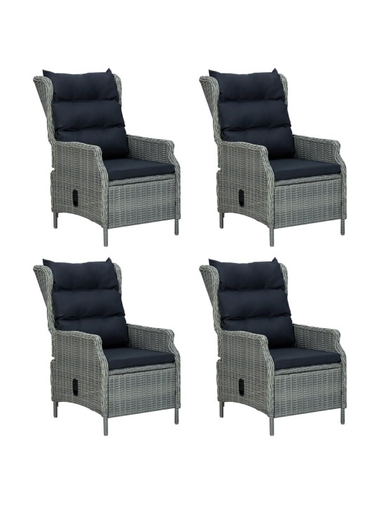 5-osaline aiamööbli komplekt, helehall, polürotang