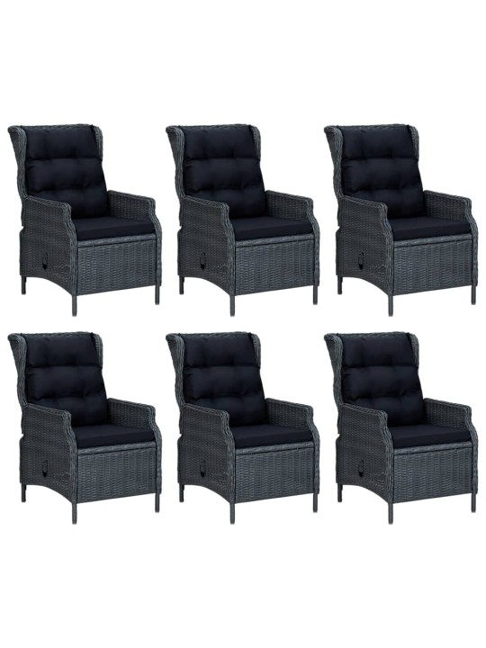 7-osaline aiamööbli komplekt, tumehall, polürotang