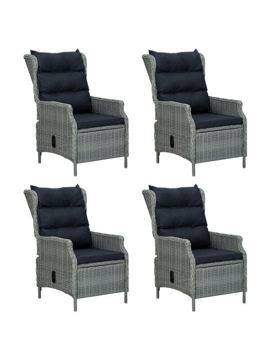5-osaline aiamööbli komplekt, helehall, polürotang