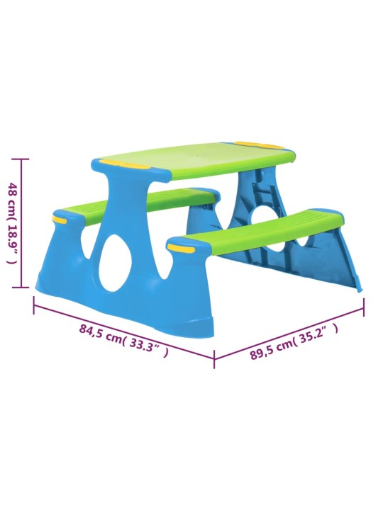 Piknikupink lastele, 89,5 x 84,5 x 48 cm, polüpropüleen