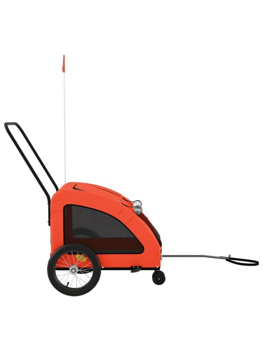 LEMMIKLOOMA RATTA JÄRELKÄRU, ORANŽ, OXFORD KANGAS/RAUD
