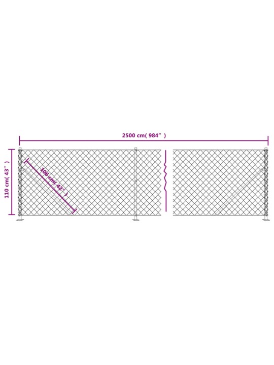 Võrkaed äärikuga, roheline, 1,1x25 m