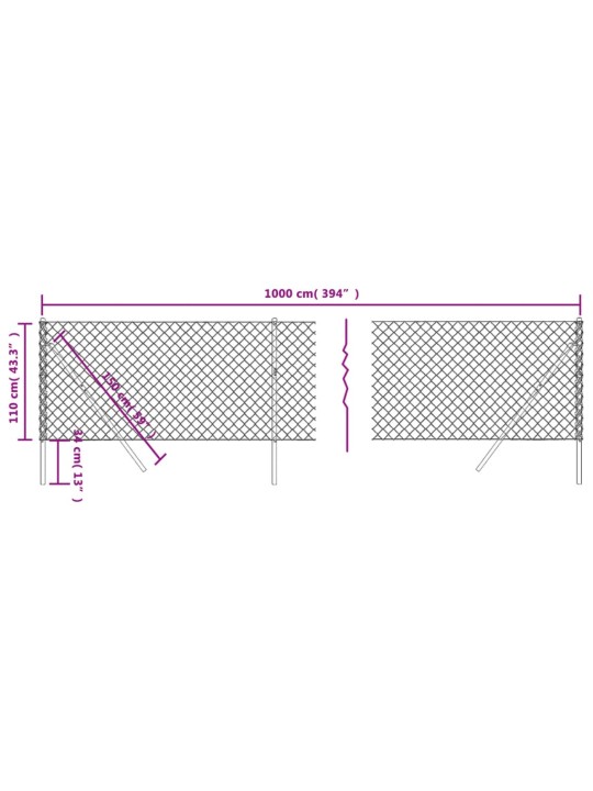 Võrkaed, antratsiithall, 1,1 x 10 m