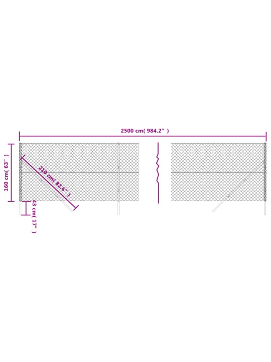 Võrkaed, antratsiithall, 1,6 x 25 m