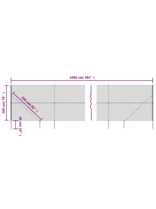 Võrkaed vaiadega, antratsiithall, 2 x 10 m