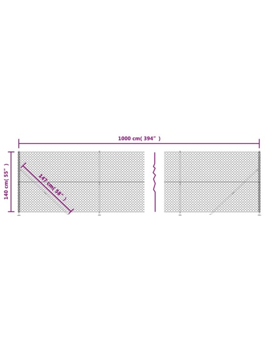 Võrkaed äärikuga, antratsiithall, 1,4x10 m