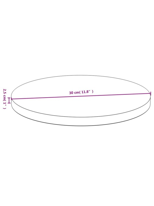 Lauaplaat ø30x2,5 cm bambusest