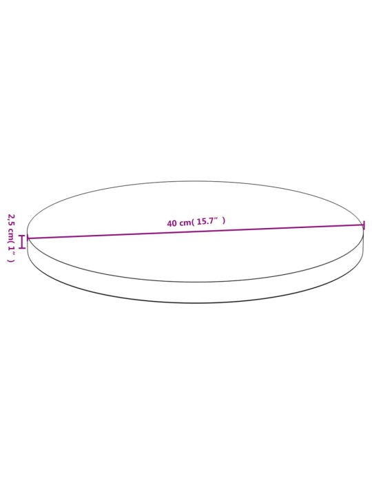 Lauaplaat ø40x2,5 cm bambusest