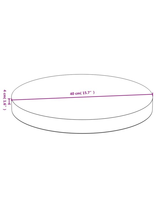 Lauaplaat ø40x4 cm bambusest