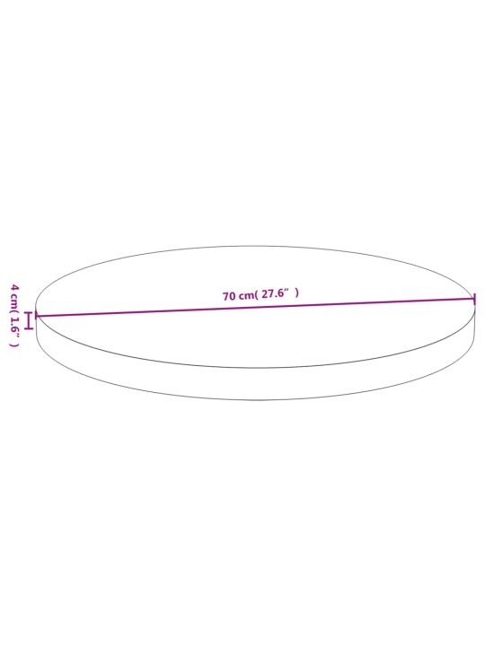 Lauaplaat ø70x4 cm bambusest