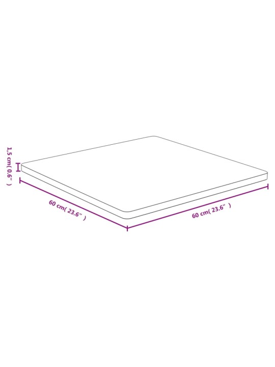 Lauaplaat, 60x60x1,5 cm, bambus