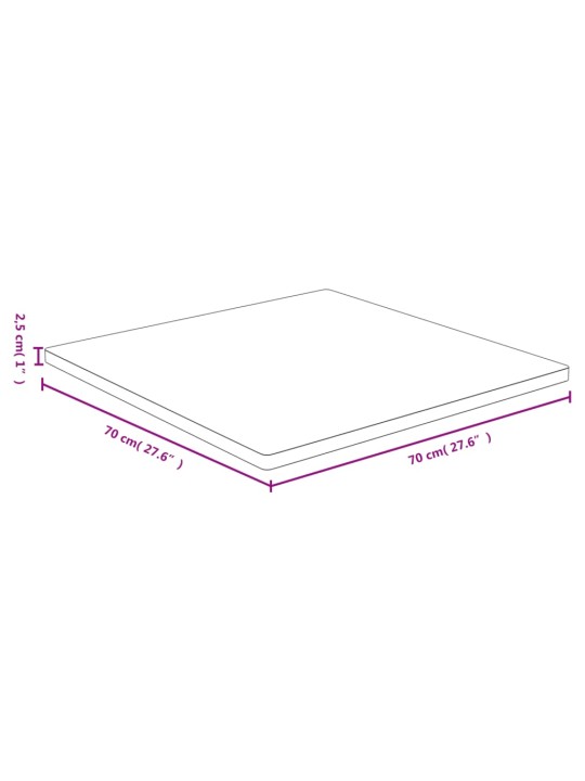 Lauaplaat, 70x70x2,5 cm, bambus