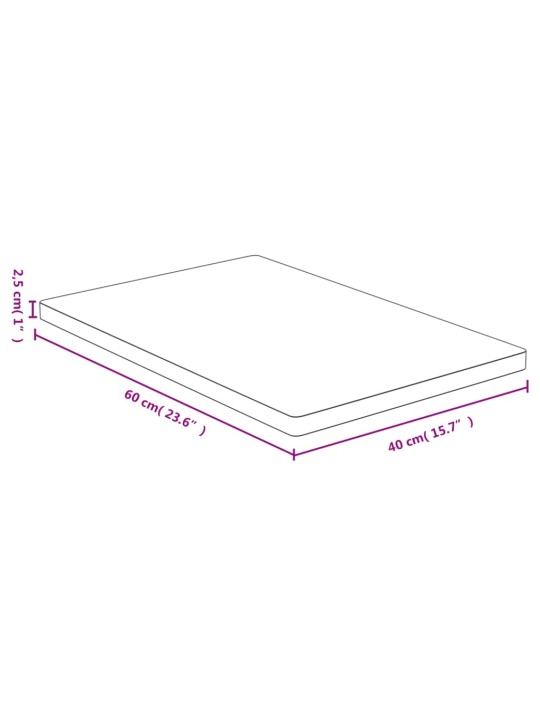 Lauaplaat, 40x60x2,5 cm, bambus