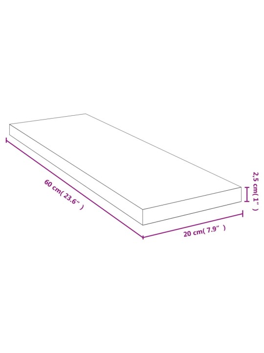 Seinariiul, 60x20x2,5 cm, bambus