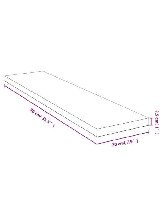 Seinariiul, 80x20x2,5 cm, bambus