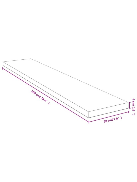 Seinariiul, 100x20x4 cm, bambus