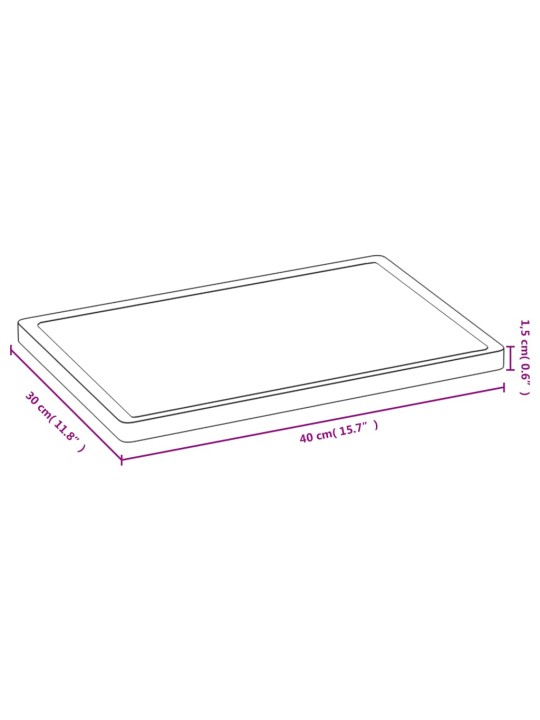 Lõikelaud, 40x30x1,5 cm, bambus