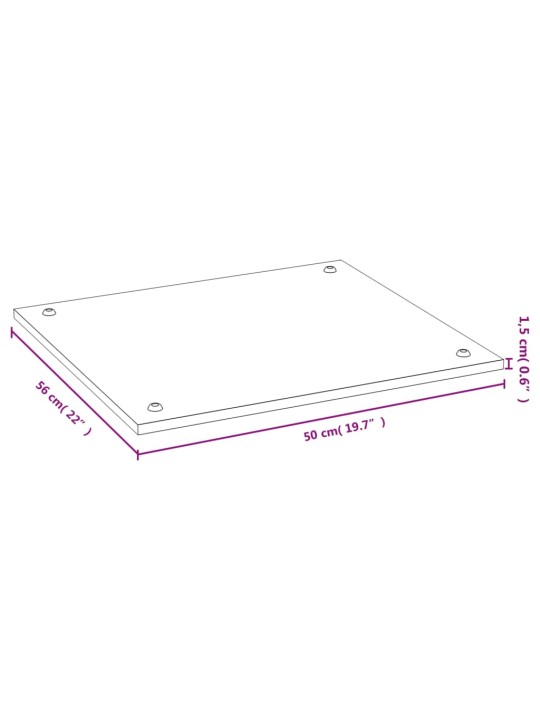 Pliidiplaadi kate, 50 x 56 x 1,5 cm, bambus