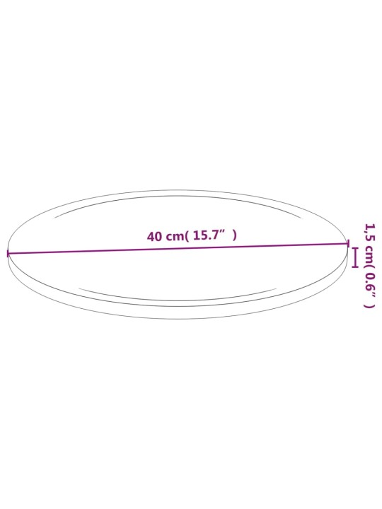 Lõikelauad 6 tk, ø40x1,5 cm, bambus