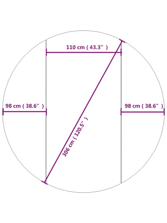 Basseini alusriie, helehall, ø306 cm, polüestergeotekstiil