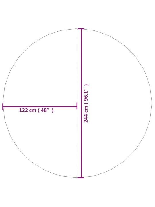 Basseini alusriie, helehall, ø244 cm, polüestergeotekstiil