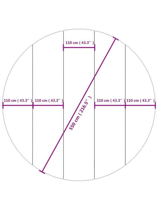 Basseini alusriie, helehall, ø550 cm, polüestergeotekstiil