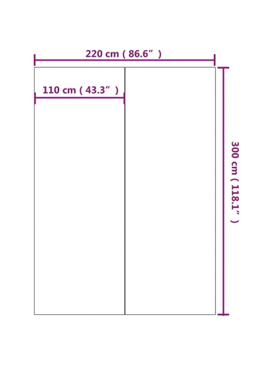 BASSEINI ALUSRIIE, HELEHALL, 300X220 CM, POLÜESTERGEOTEKSTIIL