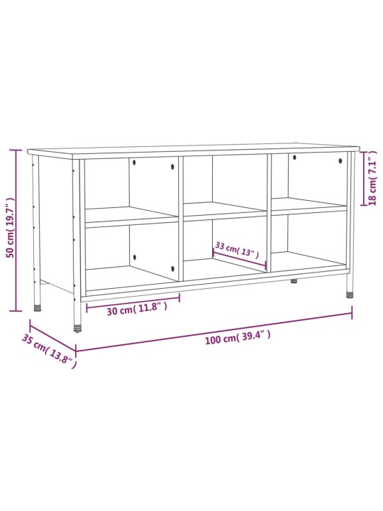 Kingakapp, hall sonoma tamm, 100 x 35 x 50 cm, tehispuit