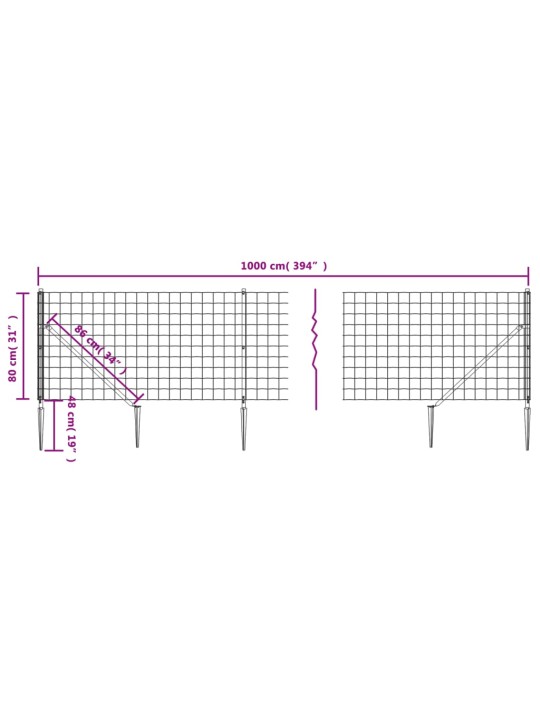 Traataed vaiadega, antratsiithall, 0,8x10 m