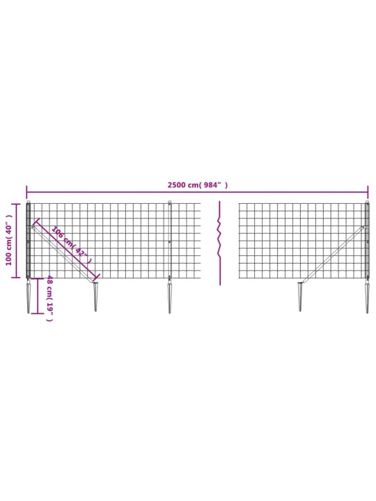 Traataed vaiadega, antratsiithall, 1 x 25 m