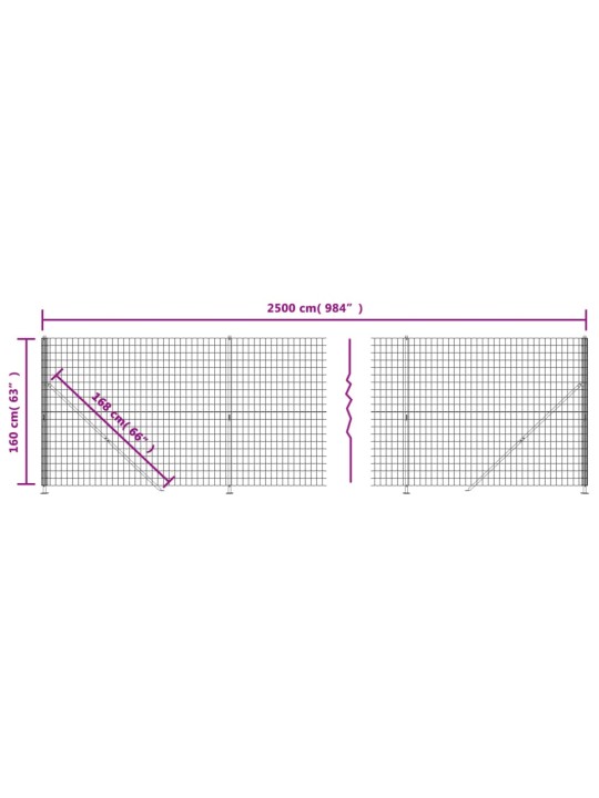 Traataed äärikuga, antratsiithall, 1,6 x 25 m