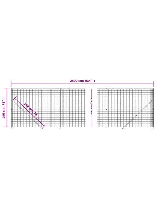 Traataed äärikuga, antratsiithall, 1,8 x 25 m