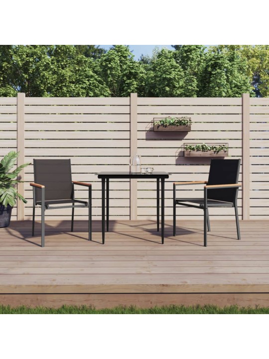 AIATOOLID 2 TK, MUST, 55 X 61,5 X 90 CM, TEKSTILEEN JA TERAS