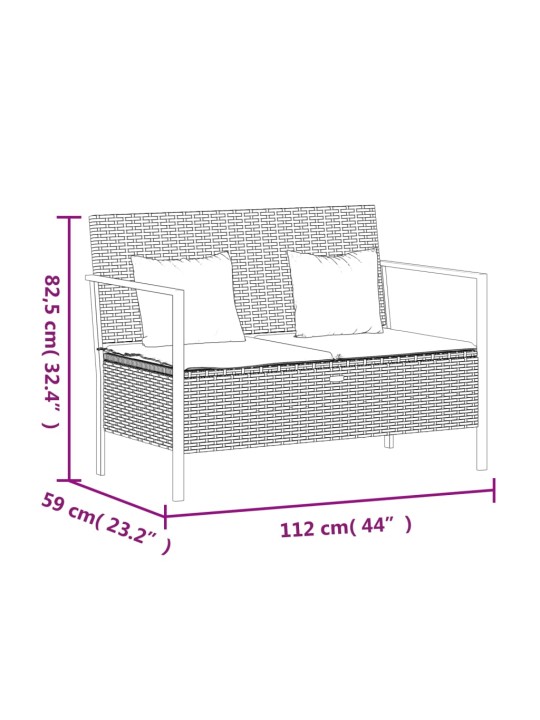 2-kohaline aiapink patjadega, must, polürotang