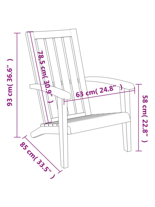 Aia adirondack tool, must, polüpropüleen